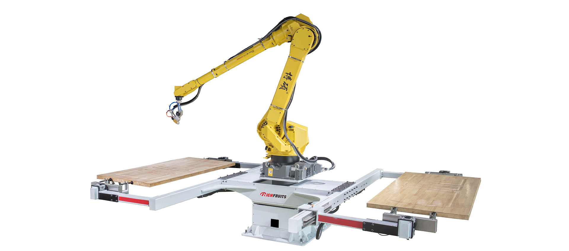 1、Rotary station robot spraying machine