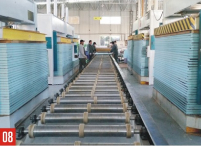 Ceramic paint board spraying line